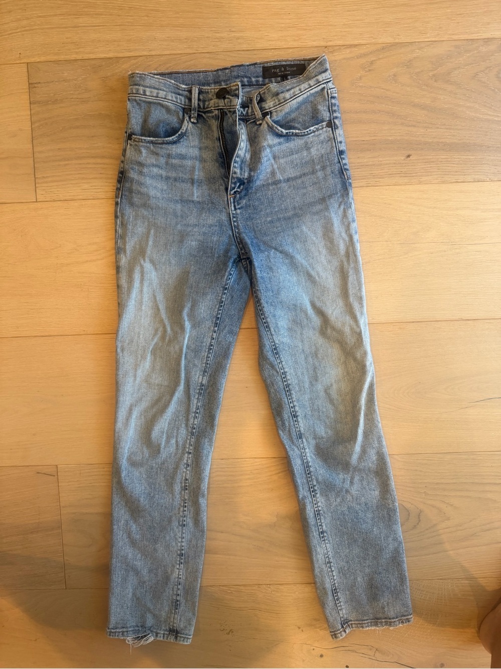 rag & bone Straight Leg Light Blue Jeans
